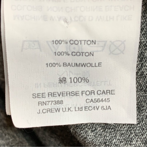 XS Madewell Grey Heather Short Sleeve Cropped T Shirt Extra Small 0 2 Stretch - Picture 5 of 8